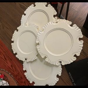 4 Wood 🪵 Chargers for table deco